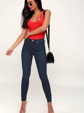 Blank NYC Dark Wash Skinny Jeans Size 26 Classic Stretch Denim